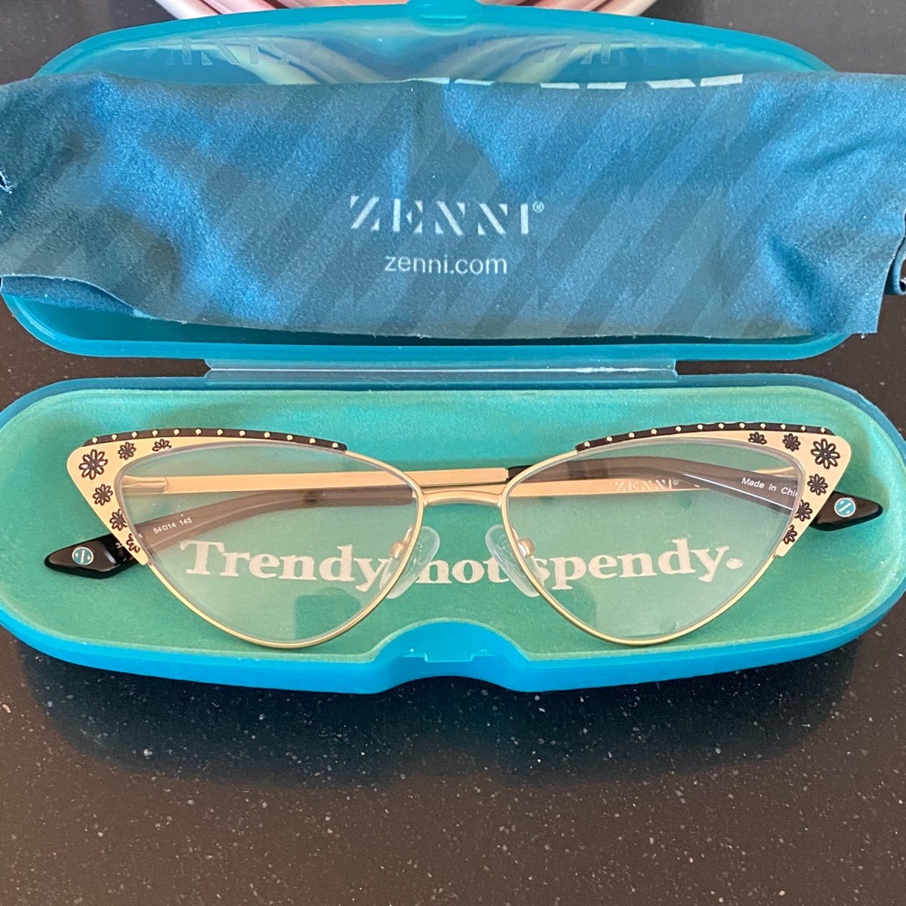 Zenni Gold Cat-Eye Frames